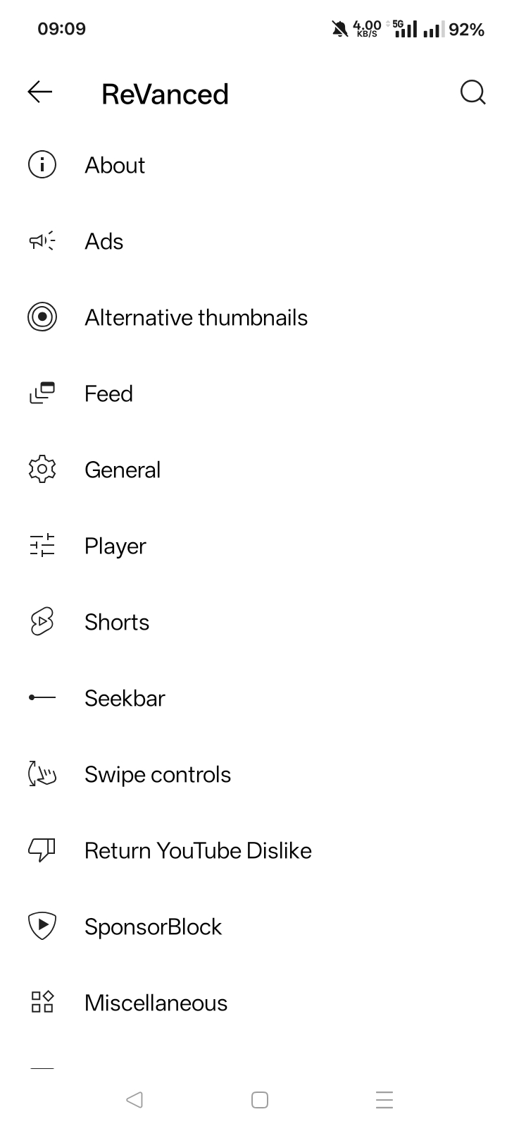 ReVanced Settings Menu